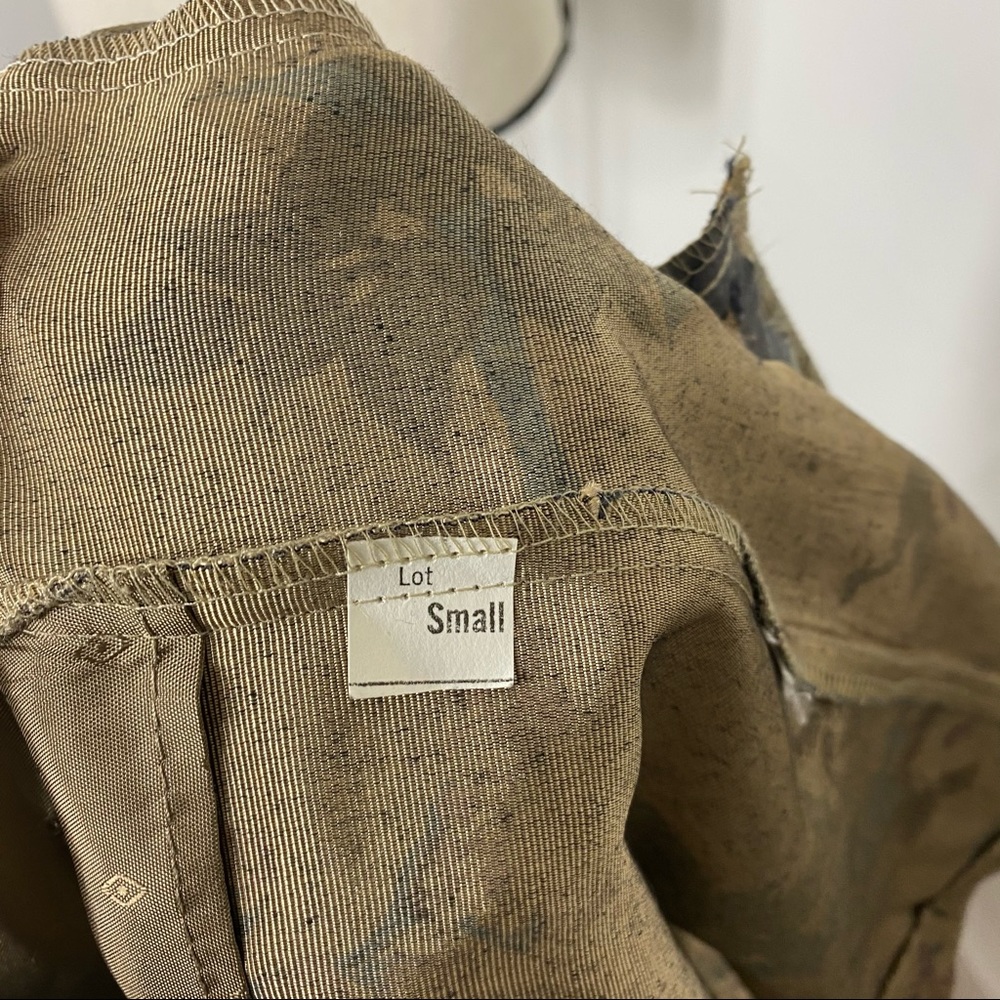 Vintage Sand Scripts Collarless One Button Blazer - image 6